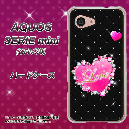au アクオス セリエ ミニ SHV38 高画質仕上げ 背面印刷 ハードケース【SC823 スワロデコ風プリント】