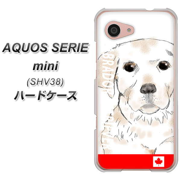 au アクオス セリエ ミニ SHV38 高画質仕上げ 背面印刷 ハードケース【YD821 ラブラドールレトリバー02】