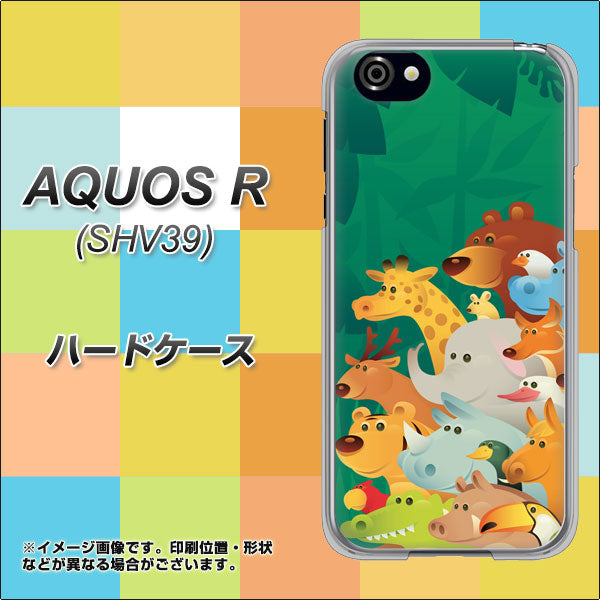 au アクオスR SHV39 高画質仕上げ 背面印刷 ハードケース【370 全員集合】