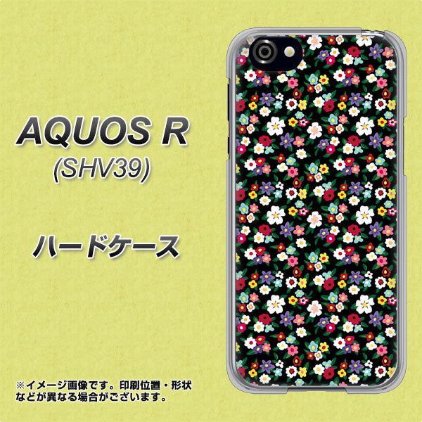 au アクオスR SHV39 高画質仕上げ 背面印刷 ハードケース【778 マイクロリバティプリントBK】