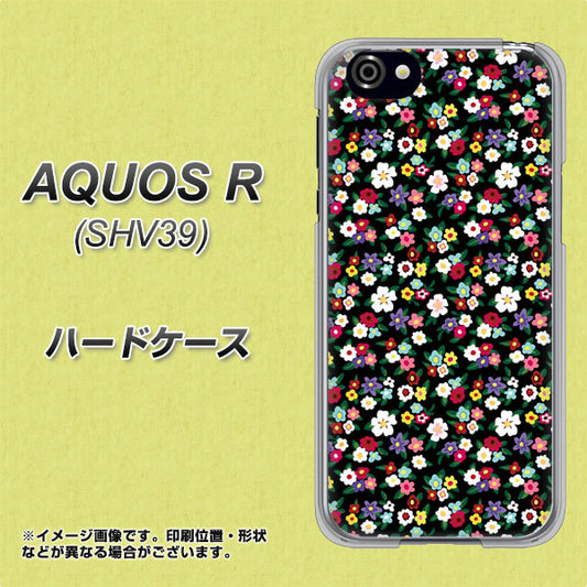 au アクオスR SHV39 高画質仕上げ 背面印刷 ハードケース【778 マイクロリバティプリントBK】
