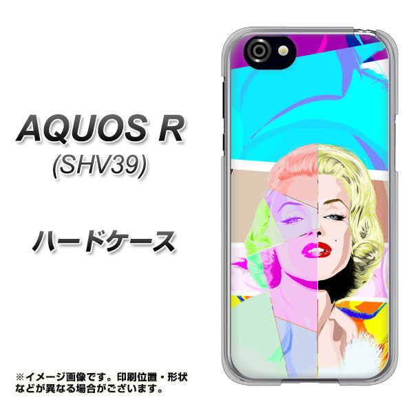 au アクオスR SHV39 高画質仕上げ 背面印刷 ハードケース【YJ210 マリリンモンローデザイン(C)】