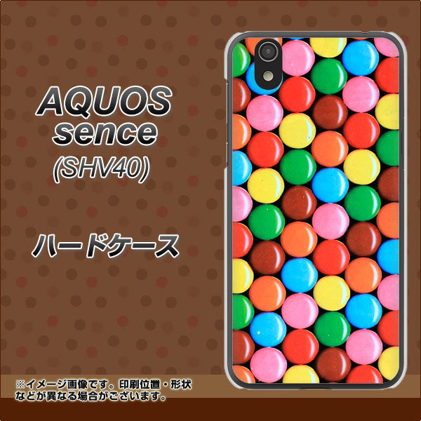 au アクオス センス SHV40 高画質仕上げ 背面印刷 ハードケース【448 マーブルチョコ】