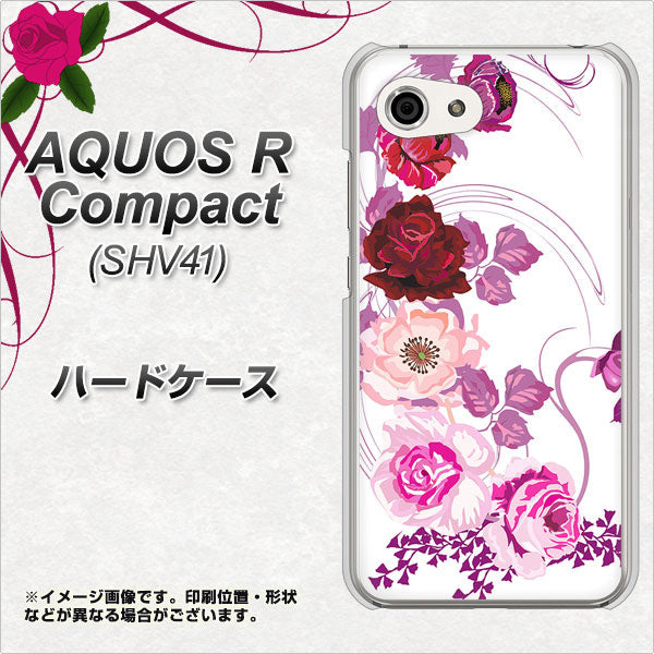 au アクオスR コンパクト SHV41 高画質仕上げ 背面印刷 ハードケース【116 6月のバラ】