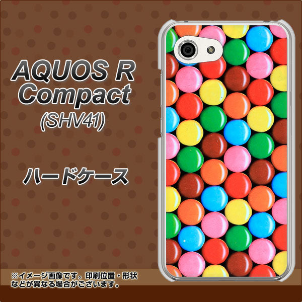 au アクオスR コンパクト SHV41 高画質仕上げ 背面印刷 ハードケース【448 マーブルチョコ】