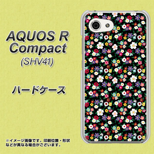 au アクオスR コンパクト SHV41 高画質仕上げ 背面印刷 ハードケース【778 マイクロリバティプリントBK】