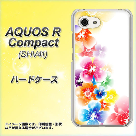 au アクオスR コンパクト SHV41 高画質仕上げ 背面印刷 ハードケース【1209 光と花】