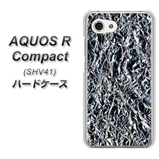au アクオスR コンパクト SHV41 高画質仕上げ 背面印刷 ハードケース【EK835 スタイリッシュアルミシルバー】