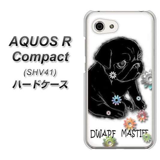 au アクオスR コンパクト SHV41 高画質仕上げ 背面印刷 ハードケース【YD859 パグ05】