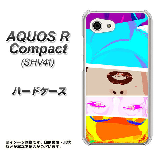 au アクオスR コンパクト SHV41 高画質仕上げ 背面印刷 ハードケース【YJ211 マリリンモンローデザイン(D)】