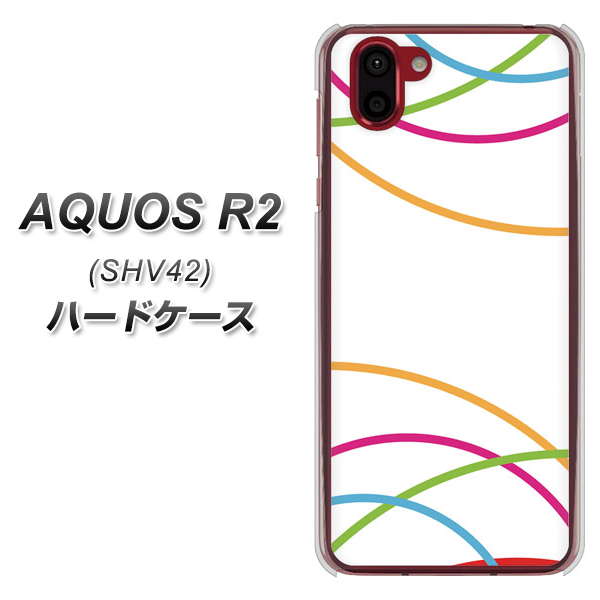 au アクオス R2 SHV42 高画質仕上げ 背面印刷 ハードケース【IB912 重なり合う曲線】