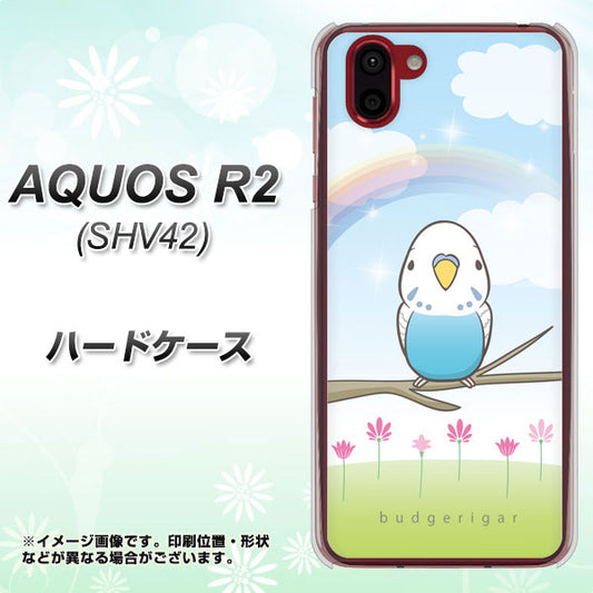 au アクオス R2 SHV42 高画質仕上げ 背面印刷 ハードケース【SC839 セキセイインコ ブルー】