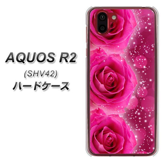 au アクオス R2 SHV42 高画質仕上げ 背面印刷 ハードケース【VA815 3連のバラ】