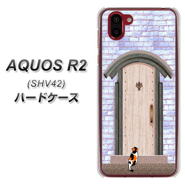 au アクオス R2 SHV42 高画質仕上げ 背面印刷 ハードケース【YA952 石ドア02 素材クリア】
