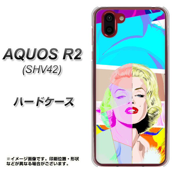 au アクオス R2 SHV42 高画質仕上げ 背面印刷 ハードケース【YJ210 マリリンモンローデザイン(C)】