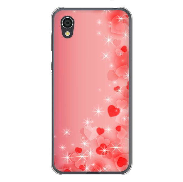 AQUOS sense2 SHV43 au 高画質仕上げ 背面印刷 ハードケース 【003 ハート色の夢】
