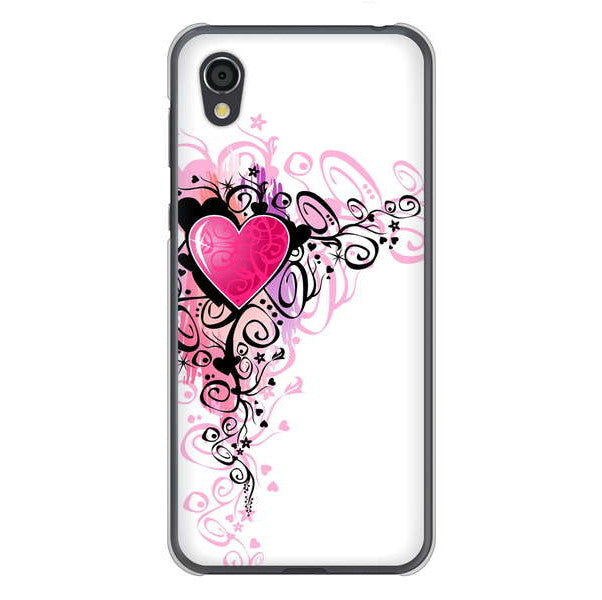 AQUOS sense2 SHV43 au 高画質仕上げ 背面印刷 ハードケース きらめきハート