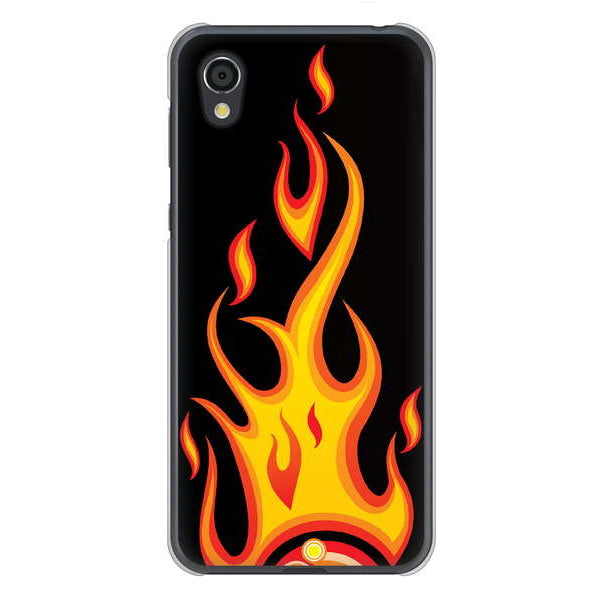 AQUOS sense2 SHV43 au 高画質仕上げ 背面印刷 ハードケース 【010 ファイヤー】