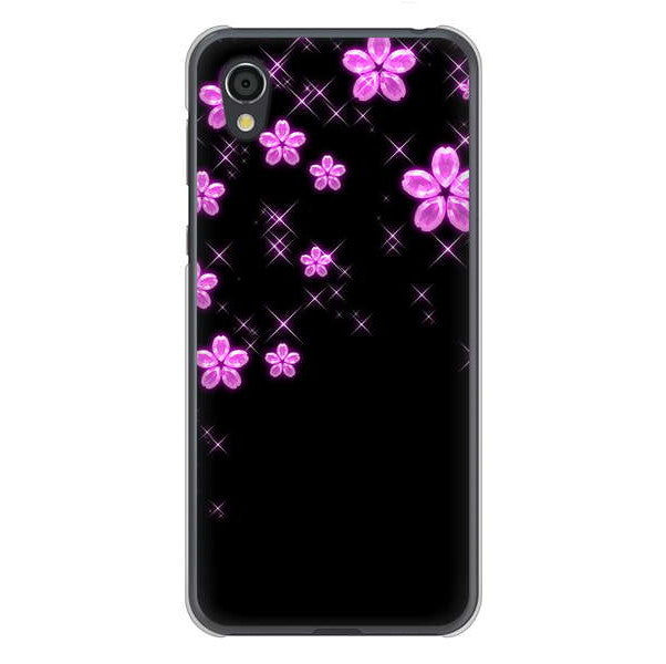 AQUOS sense2 SHV43 au 高画質仕上げ 背面印刷 ハードケース 【019 桜クリスタル】