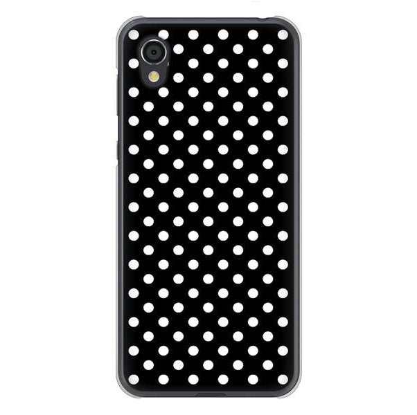 AQUOS sense2 SHV43 au 高画質仕上げ 背面印刷 ハードケース シンプル柄(水玉)