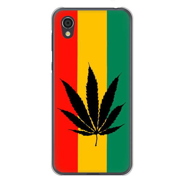 AQUOS sense2 SHV43 au 高画質仕上げ 背面印刷 ハードケース 【083 大麻ラスタカラー】