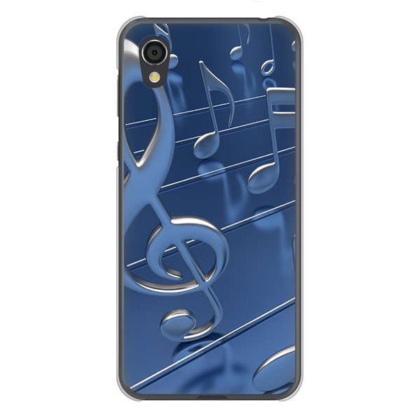 AQUOS sense2 SHV43 au 高画質仕上げ 背面印刷 ハードケース 音符