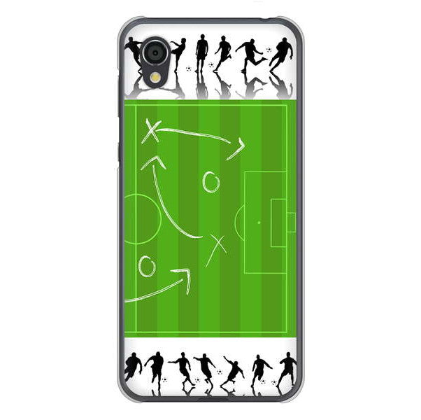 AQUOS sense2 SHV43 au 高画質仕上げ 背面印刷 ハードケース 【304 サッカー戦略ボード】