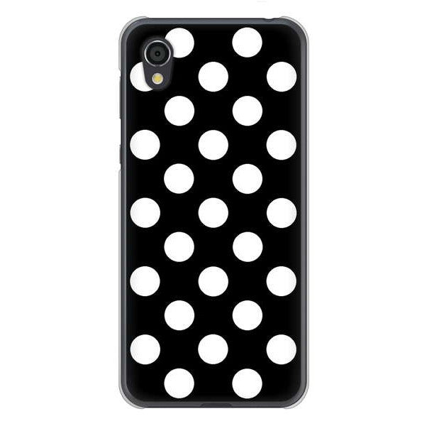 AQUOS sense2 SHV43 au 高画質仕上げ 背面印刷 ハードケース シンプル柄(水玉)
