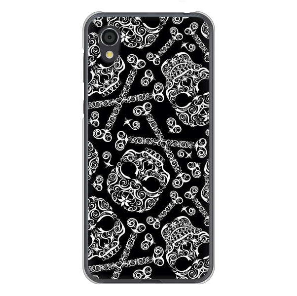 AQUOS sense2 SHV43 au 高画質仕上げ 背面印刷 ハードケース 【363 ドクロの刺青】