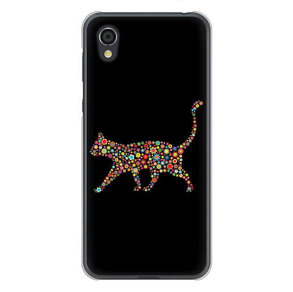 AQUOS sense2 SHV43 au 高画質仕上げ 背面印刷 ハードケース 【406 カラフルキャット】