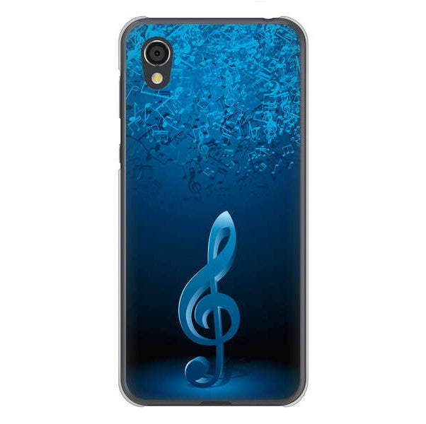 AQUOS sense2 SHV43 au 高画質仕上げ 背面印刷 ハードケース 音符