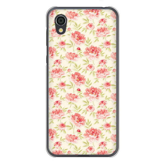 AQUOS sense2 SHV43 au 高画質仕上げ 背面印刷 ハードケース 北欧の小花