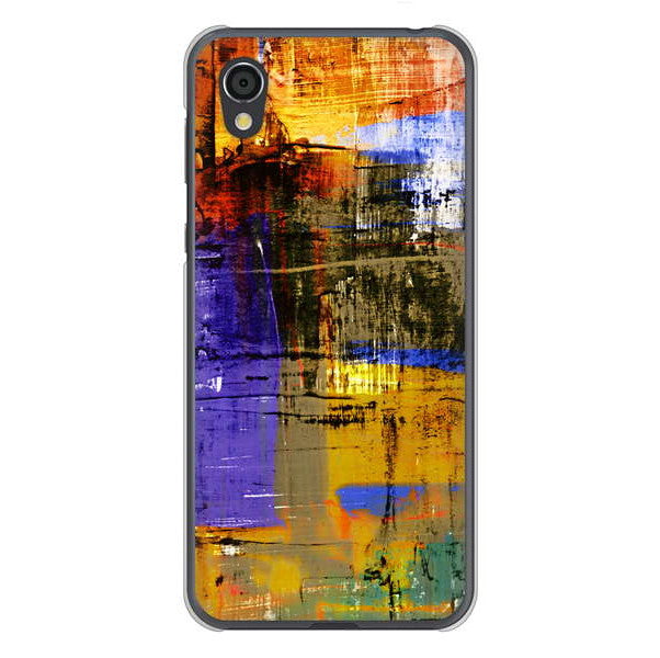 AQUOS sense2 SHV43 au 高画質仕上げ 背面印刷 ハードケース 【609 クラッシュアートBL】