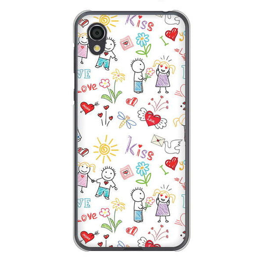AQUOS sense2 SHV43 au 高画質仕上げ 背面印刷 ハードケース カップル&ファミリー