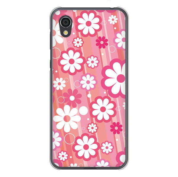 AQUOS sense2 SHV43 au 高画質仕上げ 背面印刷 ハードケース 【751 マーガレット(ピンク系)】