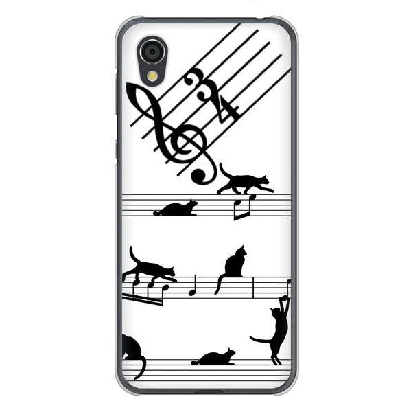 AQUOS sense2 SHV43 au 高画質仕上げ 背面印刷 ハードケース 音符