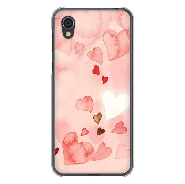 AQUOS sense2 SHV43 au 高画質仕上げ 背面印刷 ハードケース 【1125 ハートの和紙】