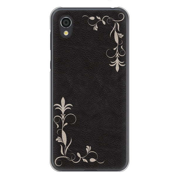 AQUOS sense2 SHV43 au 高画質仕上げ 背面印刷 ハードケース 【EK825 レザー風グラスフレーム】