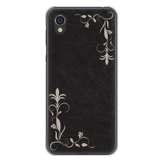 AQUOS sense2 SHV43 au 高画質仕上げ 背面印刷 ハードケース 【EK825 レザー風グラスフレーム】