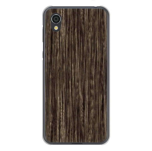 AQUOS sense2 SHV43 au 高画質仕上げ 背面印刷 ハードケース 【EK848 木目ダークブラウン】