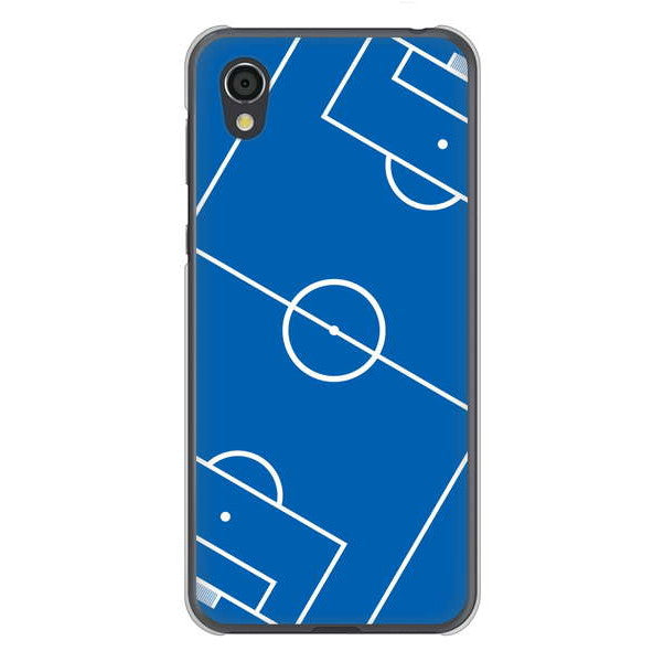 AQUOS sense2 SHV43 au 高画質仕上げ 背面印刷 ハードケース 【IB922 SOCCER_ピッチ】