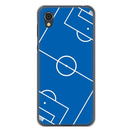 AQUOS sense2 SHV43 au 高画質仕上げ 背面印刷 ハードケース 【IB922 SOCCER_ピッチ】