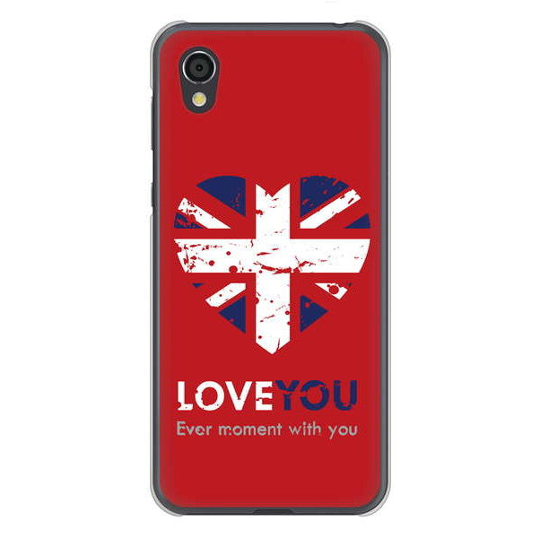 AQUOS sense2 SHV43 au 高画質仕上げ 背面印刷 ハードケース ユニオンジャックハート