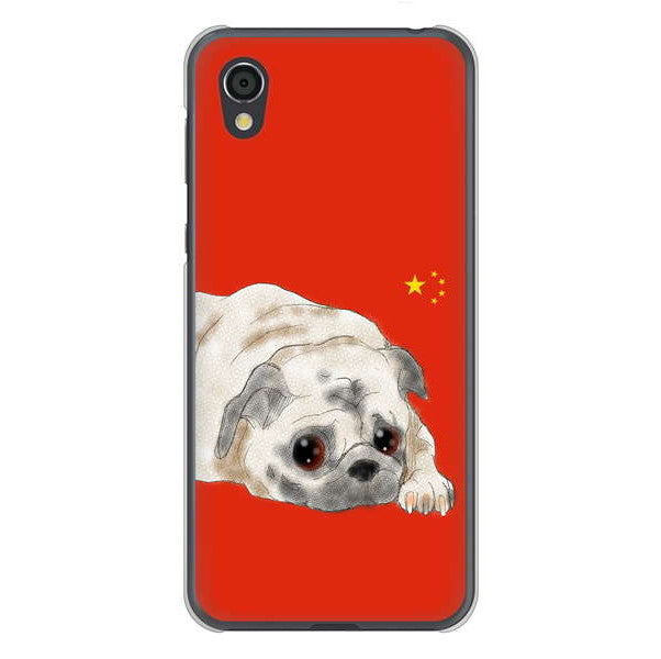 AQUOS sense2 SHV43 au 高画質仕上げ 背面印刷 ハードケース パグ