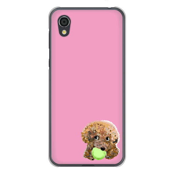 AQUOS sense2 SHV43 au 高画質仕上げ 背面印刷 ハードケース トイプードル&ボール