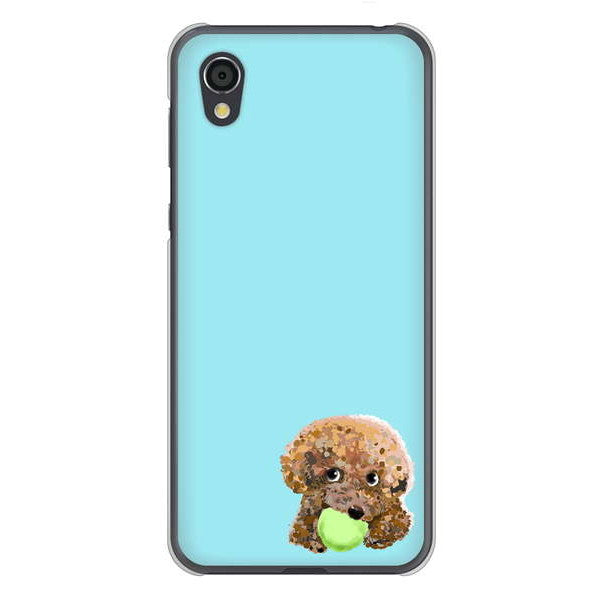 AQUOS sense2 SHV43 au 高画質仕上げ 背面印刷 ハードケース トイプードル&ボール