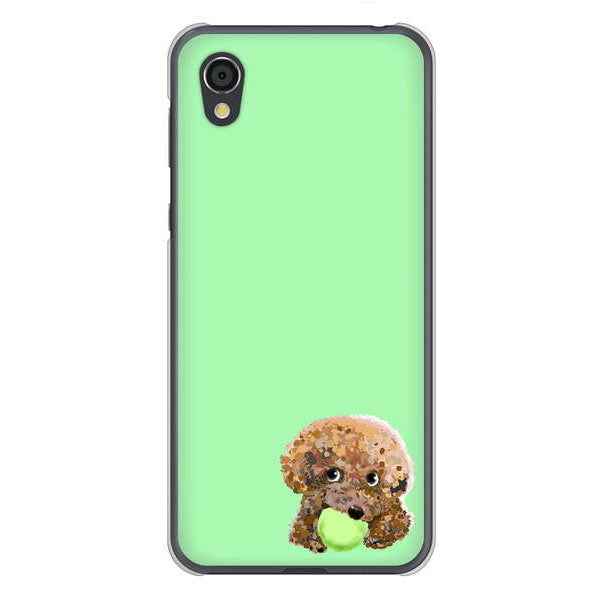 AQUOS sense2 SHV43 au 高画質仕上げ 背面印刷 ハードケース トイプードル&ボール