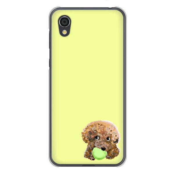 AQUOS sense2 SHV43 au 高画質仕上げ 背面印刷 ハードケース トイプードル&ボール