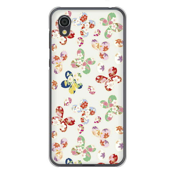 AQUOS sense2 SHV43 au 高画質仕上げ 背面印刷 ハードケース 和花柄