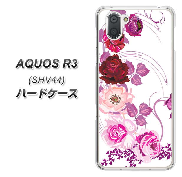 au アクオス R3 SHV44 高画質仕上げ 背面印刷 ハードケース【116 6月のバラ】